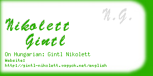 nikolett gintl business card